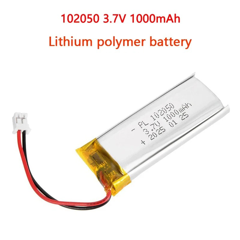 Eachine Drone E58 - ความจุจริง 102050 3.7V 1000mAh แบตเตอรี่ลิเธียมโพลิเมอร์แบบชาร์จซ้ำได้ สำหรับเครื่องมือความงาม
